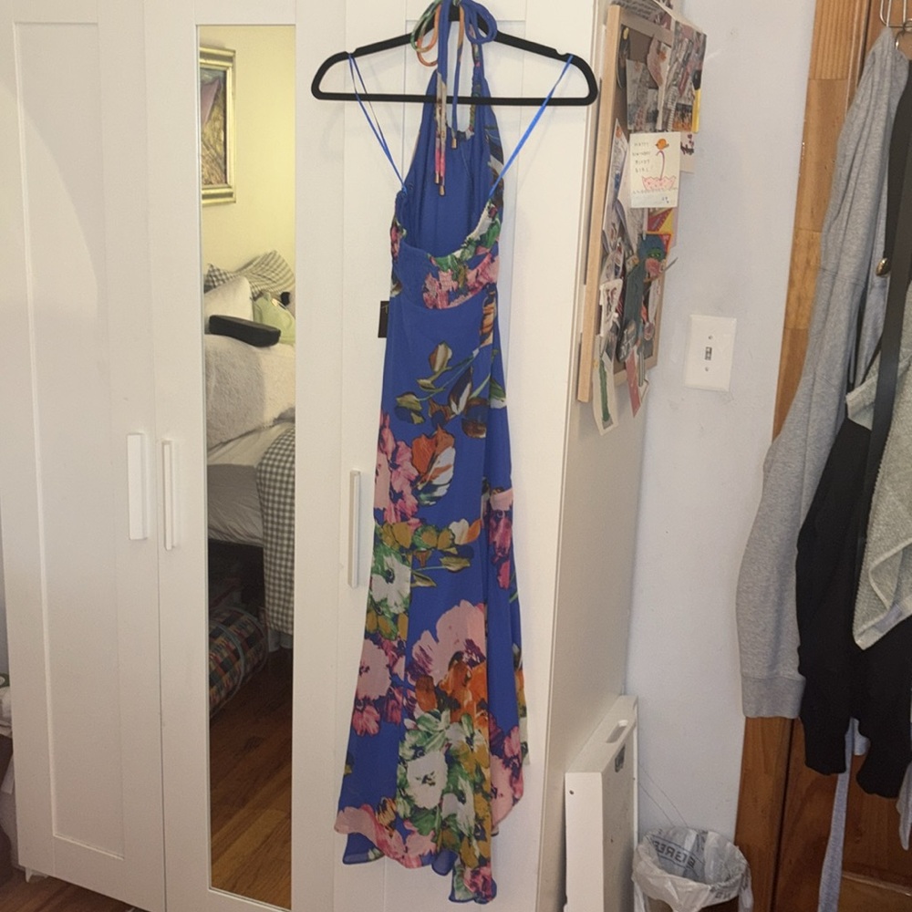 NWT Taylor Royal Blue Floral Maxi Dress - Picture 6 of 9